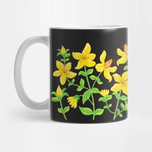 St. John's Wort Flowers - Yellow Floral Artwork Mug